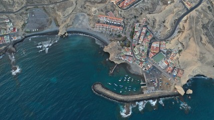 Famous fresh fish restaurants in Tajao, Tenerife South.
