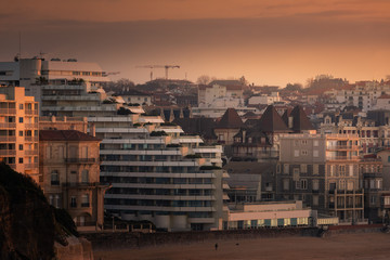 Fototapeta premium Coastline of Biarritz at the Basque Country. 