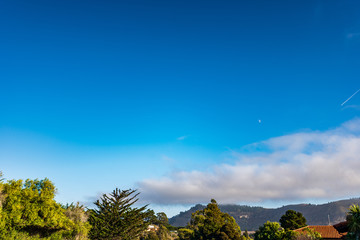 Obraz premium blue sky, moon, and clouds 