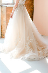 Fototapeta na wymiar Ivory wedding dress