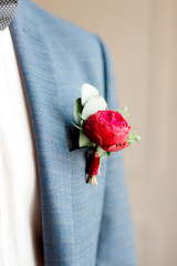 boutonniere of groom