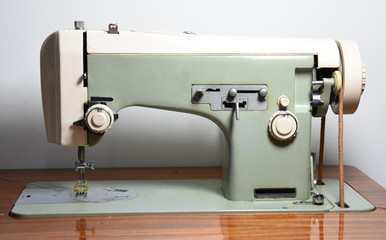 Sewing machine in the workshop