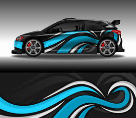 Wrap car decal design vector, custom livery race rally car vehicle sticker and tinting.