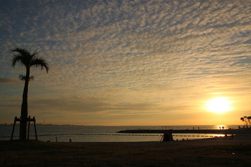 海辺の夕焼け