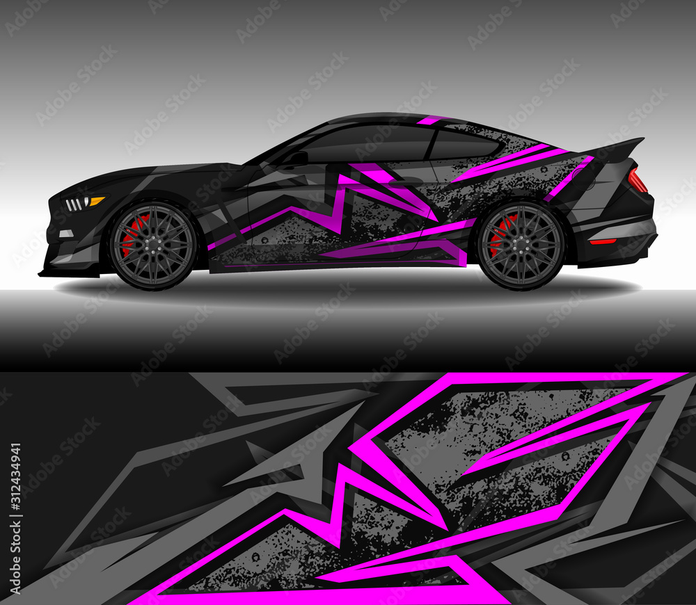 Sticker Wrap car decal design vector, custom livery race rally car vehicle sticker and tinting.