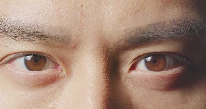 close up of male eye
