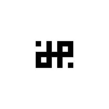 Letter D and P Ambigram Logo Icon Design Template Elements