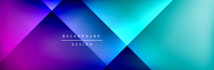 Abstract background - squares and lines composition created with lights and shadows. Technology or business digital template