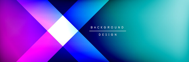 Abstract background - squares and lines composition created with lights and shadows. Technology or business digital template