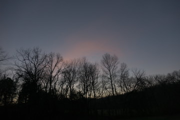 after sundown,  December sky