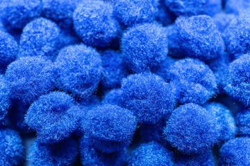 Blue soft balls as background