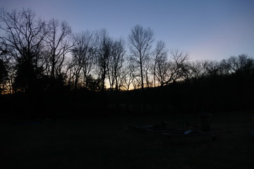 toward the creek, dusk