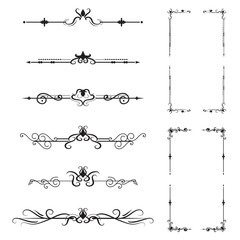 Ornate frames and scroll elements Classic wedding frame Free Vector.Wedding