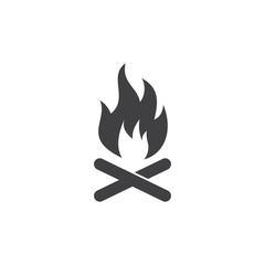 fire icon, camp fire, bonfire