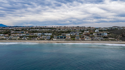 Fototapeta premium An Aerial View of Dana Point From the Ocean
