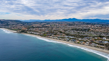 Fototapeta na wymiar An Aerial View of Dana Point From the Ocean