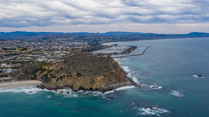 Fototapeta premium An Aerial View of Dana Point Beach