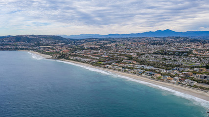 An Aerial View of Dana Point From the Ocean