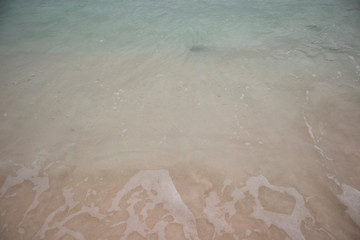 clear green water at the beach