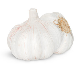 Isolated garlic. Raw garlic isolated on white background