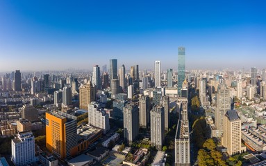 Obraz premium Aerial View of Nanjing City in A Sunny Day in China