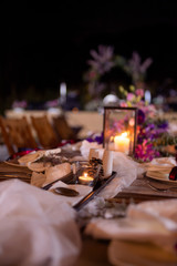 Wedding Ceremony with flowers outside in the garden