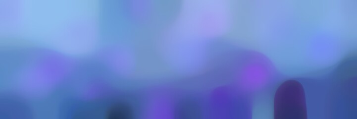 blurred bokeh horizontal background graphic with corn flower blue, dark slate blue and teal blue colors and space for text