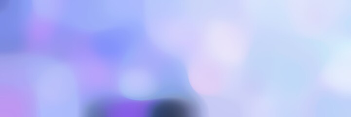 unfocused bokeh horizontal background bokeh graphic with lavender blue, dark slate blue and light pastel purple colors space for text or image