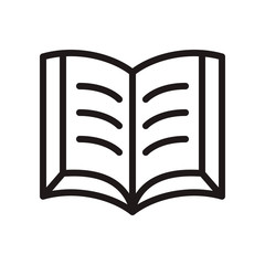 Book, open book icon in trendy outline style design. Vector graphic illustration. Book icon for website design, logo, and ui. Editable vector stroke. Pixel perfect. EPS 10.