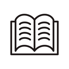 Book, open book icon in trendy outline style design. Vector graphic illustration. Book icon for website design, logo, and ui. Editable vector stroke. Pixel perfect. EPS 10.