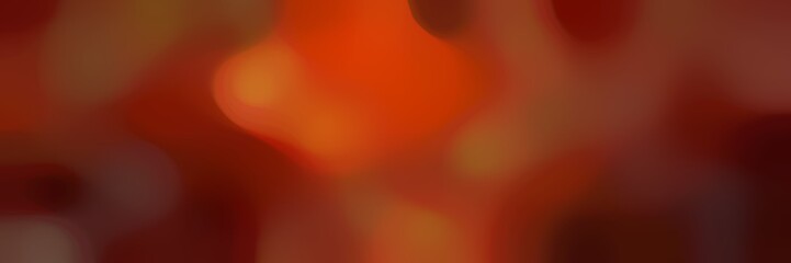 blurred bokeh horizontal background texture with chocolate, dark red and firebrick colors and free text space