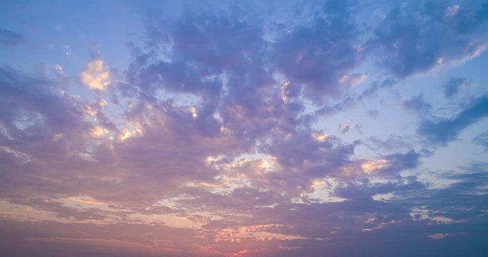 4k Aerial time lapse of Cloud with sunset sky background in Thailand,Cloudscape time lapse background Dark red purple sunset sky Nature background
