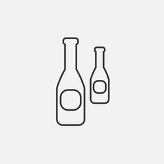 alcohol beer bottle icon vector illustration for graphic design and websites