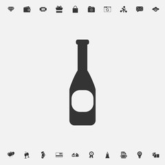 alcohol beer bottle icon vector illustration for graphic design and websites
