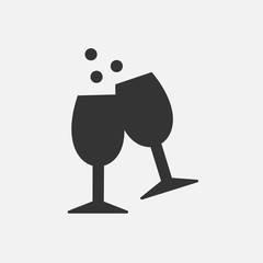 cheers wine glass icon vector illustration for graphic design and websites