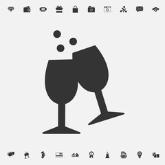 cheers wine glass icon vector illustration for graphic design and websites