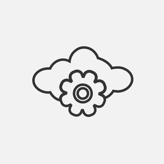 cloud storage settings icon vector illustration for graphic design and websites