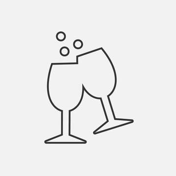 cheers wine glass icon vector illustration for graphic design and websites