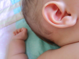 Body parts: a baby girl's ear