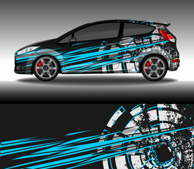 Wrap car decal design vector, custom livery race rally car vehicle sticker and tinting. © 21graphic