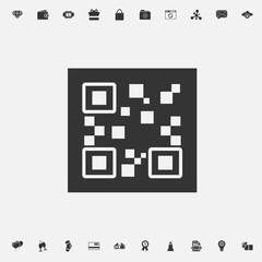 QR code icon vector illustration for graphic design and websites
