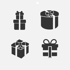 gift present wrapped set icon vector illustration for graphic design and websites