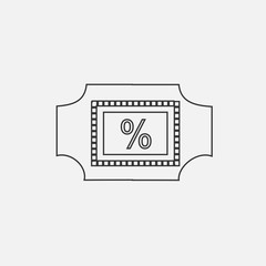 discount ticket icon vector illustration for graphic design and websites