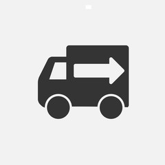 delivery truck icon vector illustration for graphic design and websites