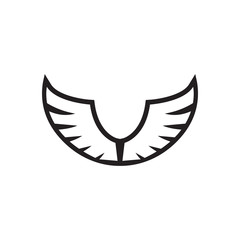 Wing icon design template vector isolated illustration