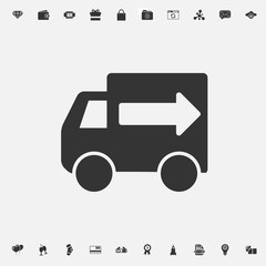 delivery truck icon vector illustration for graphic design and websites