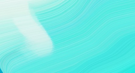 waves modern colorful abstract background with turquoise, light cyan and pale turquoise colors. can be used as poster, canvas or wallpaper