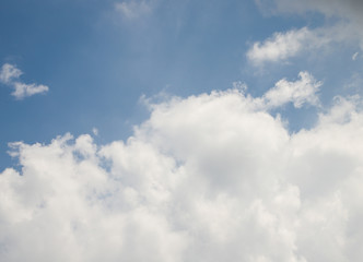Blue sky with clouds on a sunny day