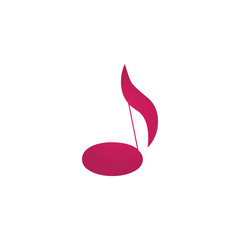 Music note symbol logo and icon template design