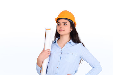 Portrait of a beautiful female architect